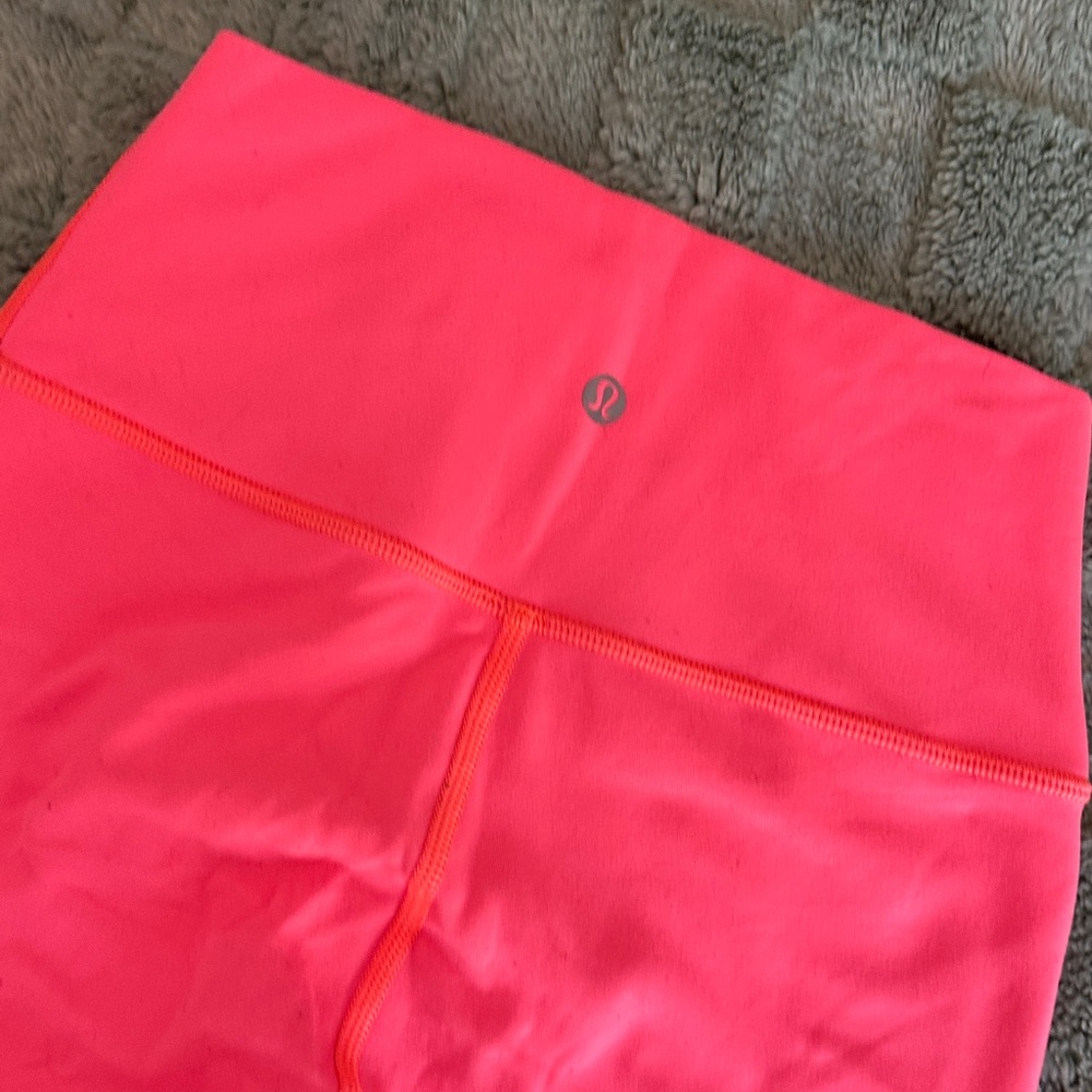 Lululemon Wunder Under Pant Leggings Grapefruit Reversible Pink/Gray - Picture 16 of 16